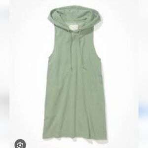 American Eagle Outfitters Mint Green Athleisure Hooded Jogger Dress Size Medium